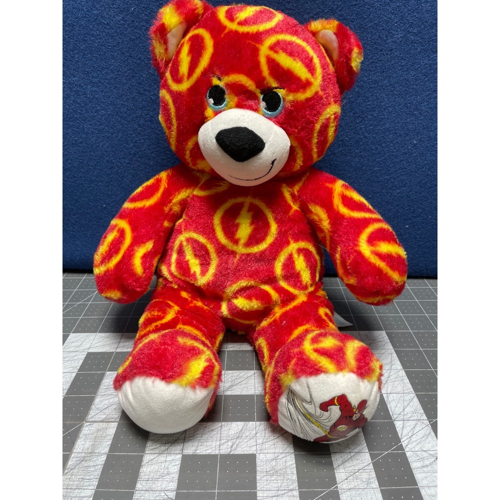 Build A Bear The Flash Plush Red Yellow Justice League‎ DC Comics Teddy Bear